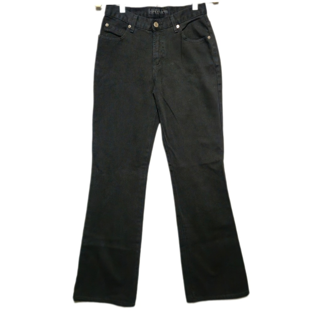 Vintage Black Flare Bootcut Jeans Womens Size 9 Nine Planet High Rise Cotton USA